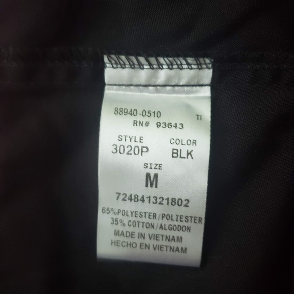 Black Wide-Leg Cargo Pocket Zip-Fly Lace-up Closure Women's Scrub Pant - Size MP - Picture 8 of 9